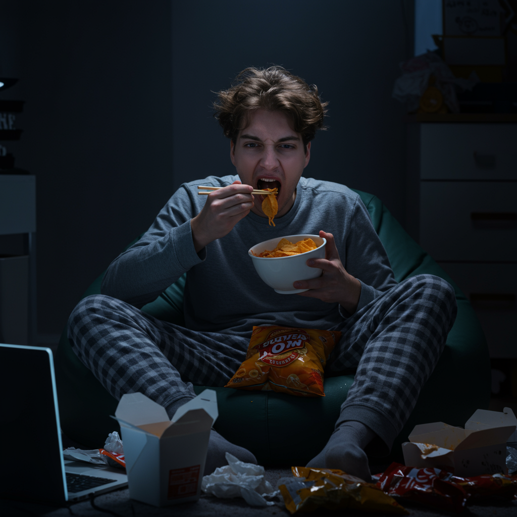 19 year old teen eating late night