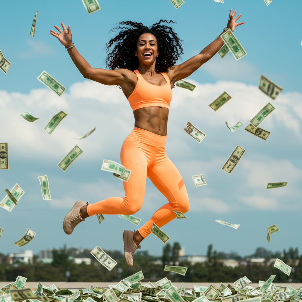 Fitness influencer monetizing her audience